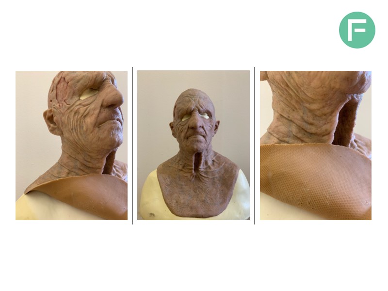Maschera indossabile in silicone Dragon Skin realizzata da Roberto Mestroni 