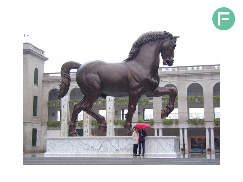 Cavallo di Leonardo realizzato per l'ippodromo di Milano 