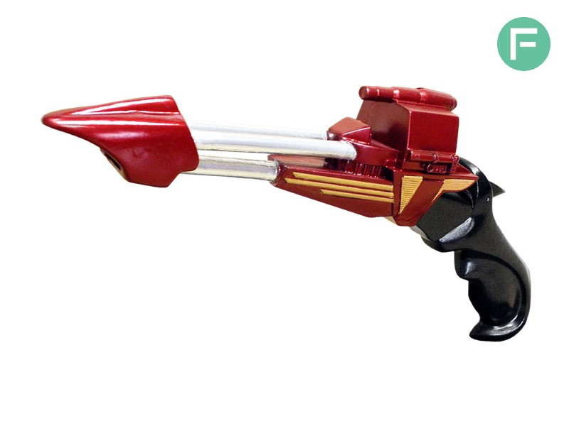Pistola laser realizzata con la resina poliuretanica Smooth-cast 305 e dipinta successivamente con colori acrilici